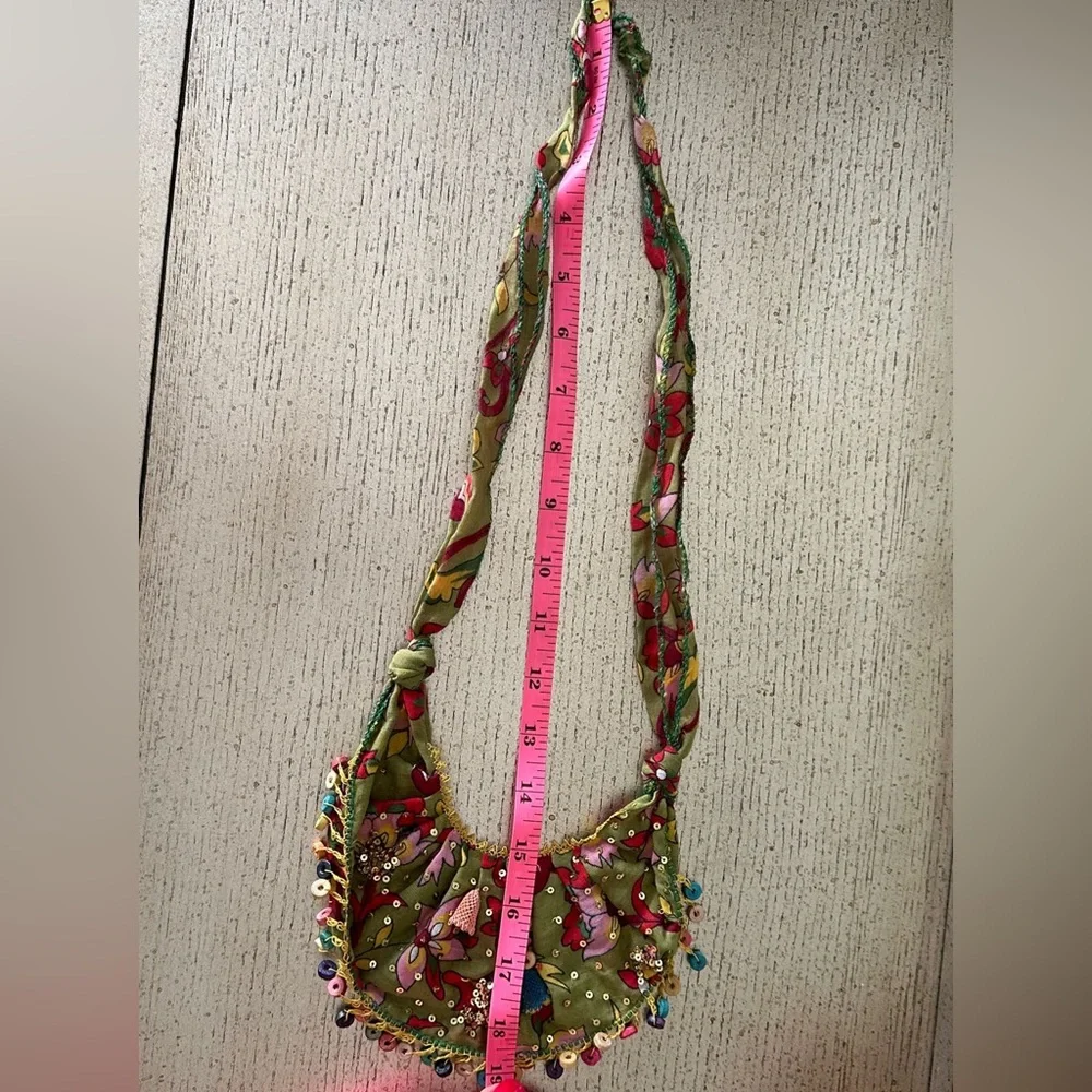 🛍️SALE🛍️ Handcrafted Boho Style Bib Collar One of a Kind Statement Necklace - Picture 10 of 10